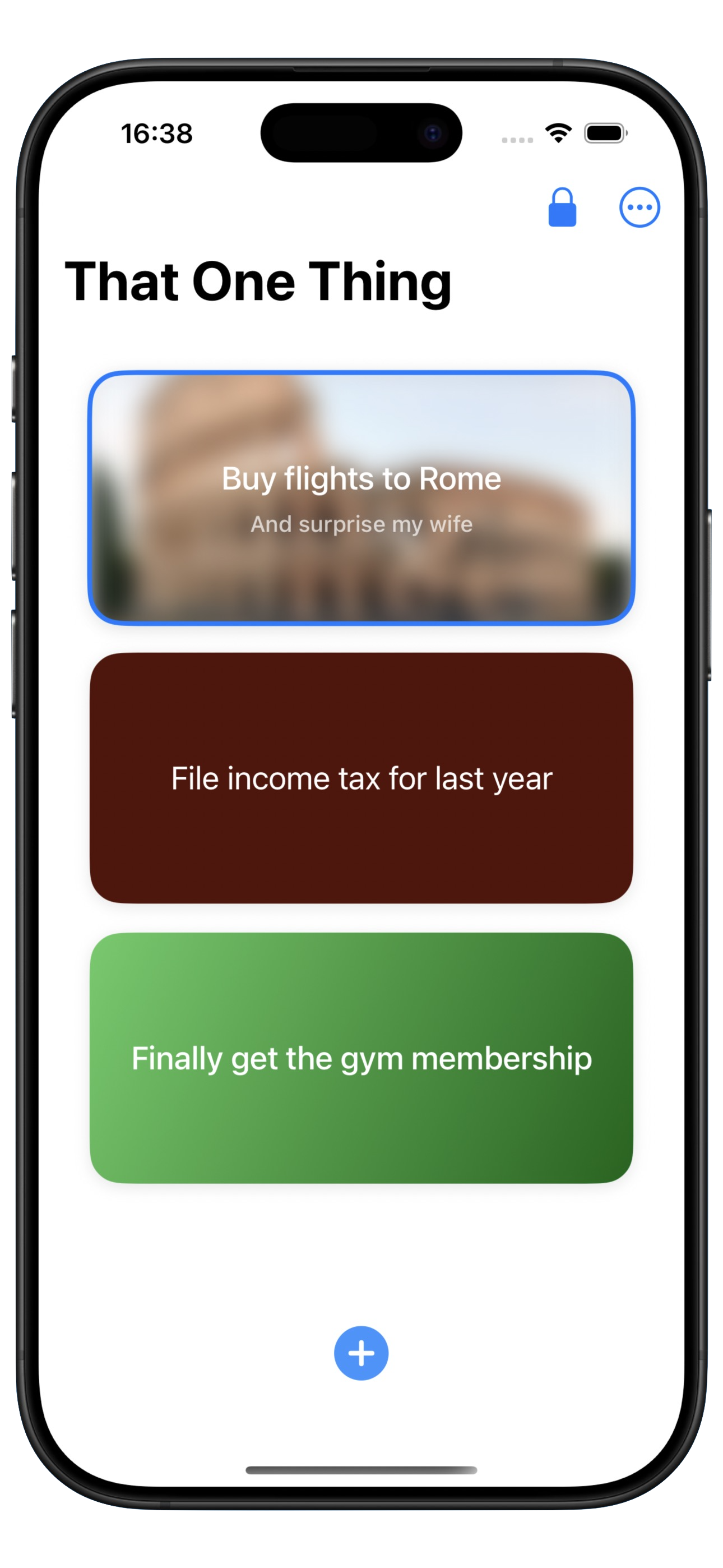 That One Thing App Screenshot